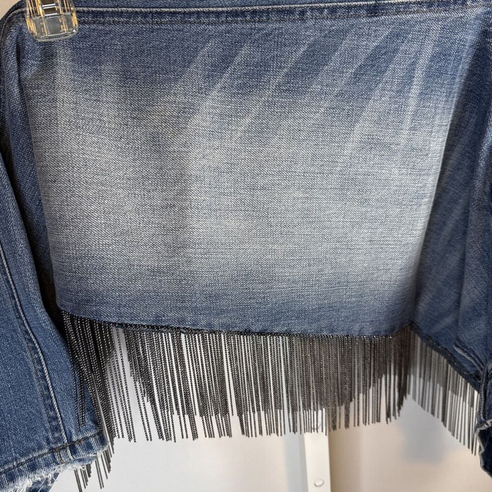 Blue Revival Jeans 31 Punk Goth Chain Distressed Grunge Street Wear Festival - Picture 8 of 11